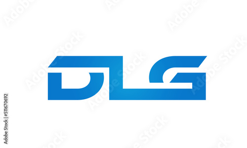 Connected DLG Letters logo Design Linked Chain logo Concept 