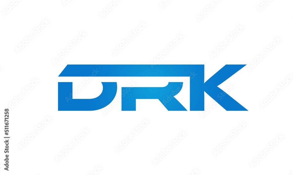 Connected DRK Letters logo Design Linked Chain logo Concept Connected DRK Letters logo Design Linked Chain logo Concept