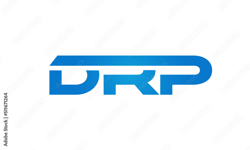 Connected DRP Letters logo Design Linked Chain logo Concept Connected DRP Letters logo Design Linked Chain logo Concept