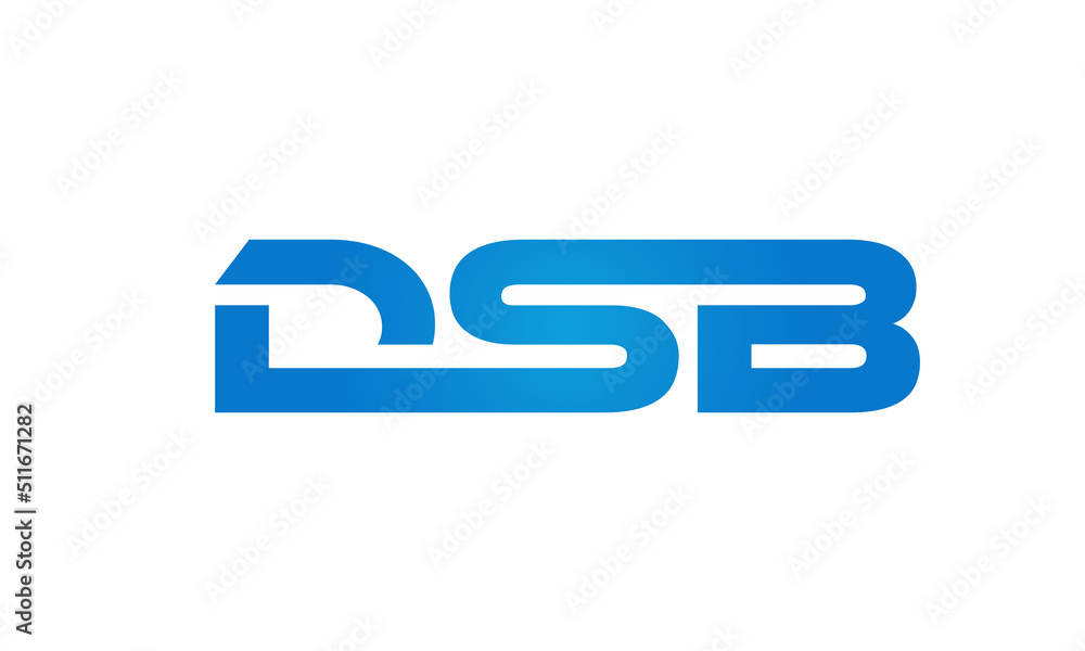 Connected DSB Letters logo Design Linked Chain logo Concept Connected DSB Letters logo Design Linked Chain logo Concept