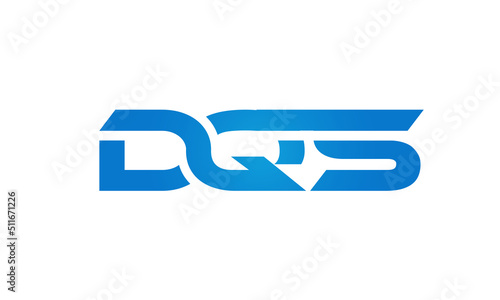 Connected DQS Letters logo Design Linked Chain logo Concept 