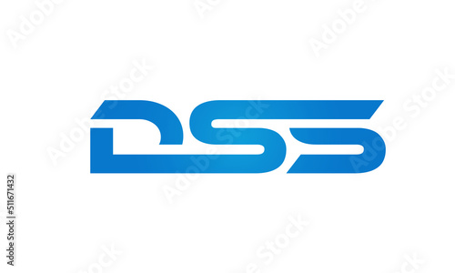 Connected DSS Letters logo Design Linked Chain logo Concept 