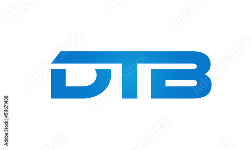 Connected DTB Letters logo Design Linked Chain logo Concept 