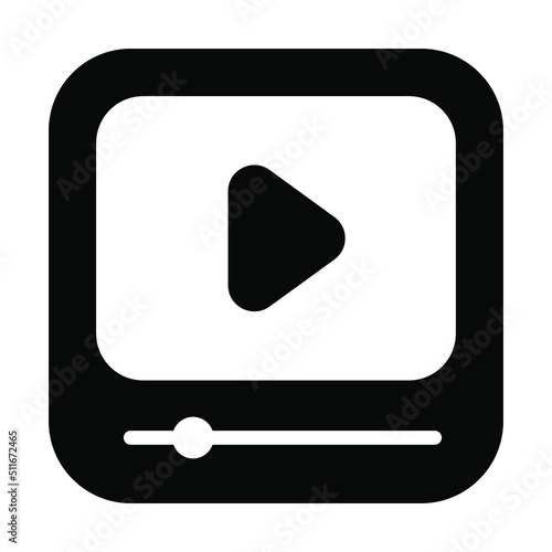 media player Finance Related Vector Line Icon. Editable Stroke Pixel Perfect.