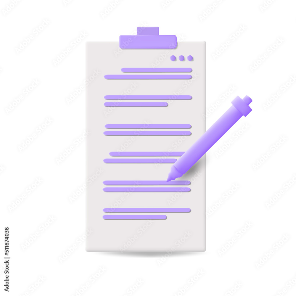 The concept of education, letters, records. 3D notepad with pen. Vector illustration The concept of education, letters, records. 3D notepad with pen. Vector illustration