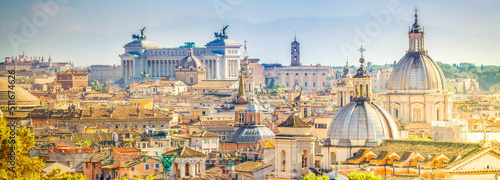 Fotografie, Obraz skyline of Rome, Italy