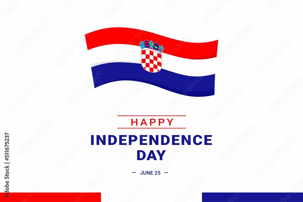Croatia Independence Day. Vector Illustration. The illustration is suitable for banners, flyers, stickers, cards, etc.