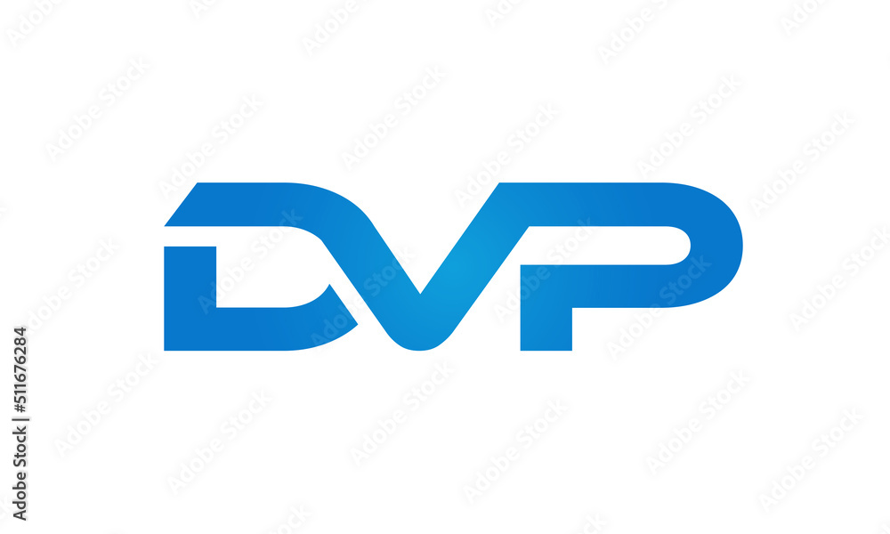 Connected DVP Letters logo Design Linked Chain logo Concept Connected DVP Letters logo Design Linked Chain logo Concept