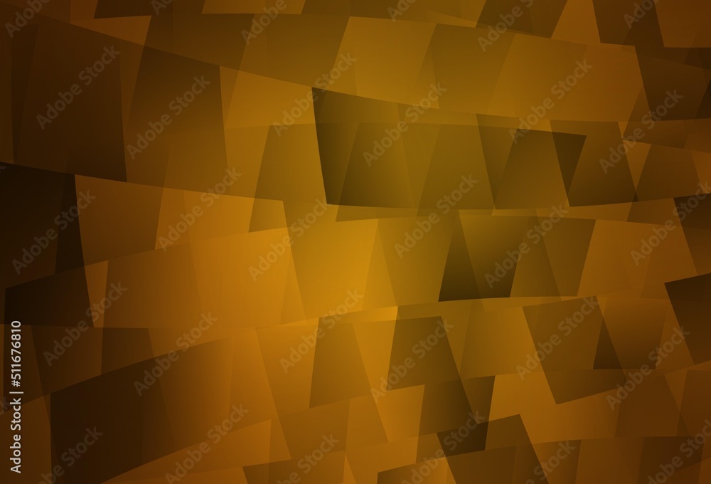 Dark Orange vector background with rectangles.