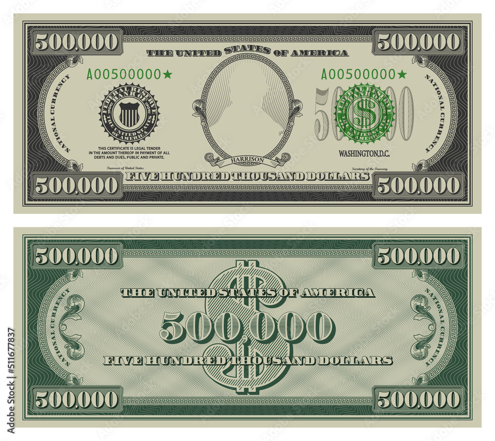 vector-five-hundred-thousand-dollars-banknote-gray-obverse-and-green