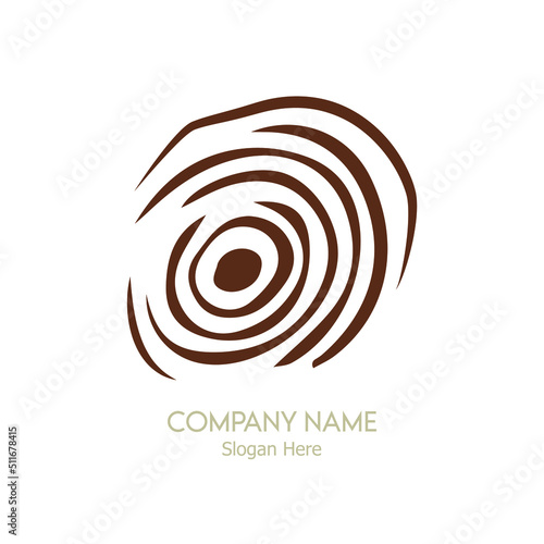 wood logo design with background