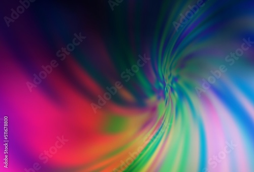 Dark Multicolor vector blurred background.