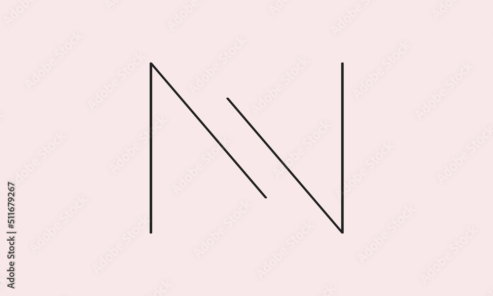 N Letter Logo,Simple N icon Logo