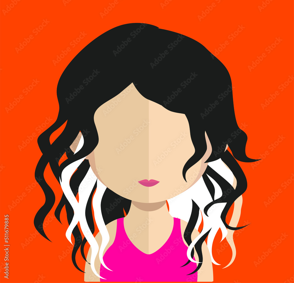 Abstract Girl Avtar Character.In fiction, a character is a person or other being in a narrative vector illustration. many uses for advertising, book page, paintings, printing, mobile wallpaper, mobile Abstract Girl Avtar Character.In fiction, a character is a person or other being in a narrative vector illustration. many uses for advertising, book page, paintings, printing, mobile wallpaper, mobile