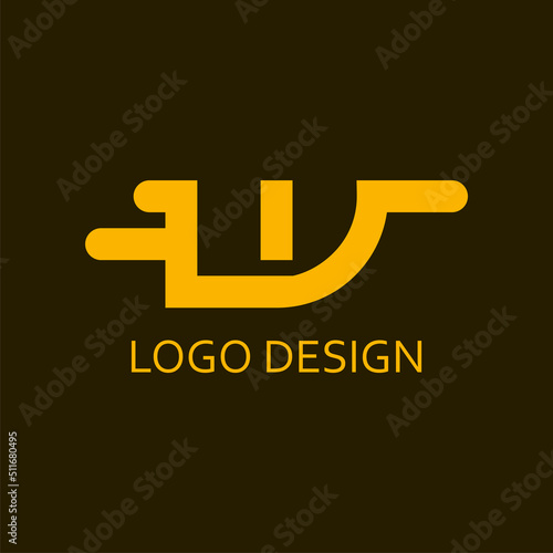 simple letter lv for logo design template photo