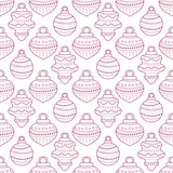 New year seamless Christmas tree balls pattern for fabrics and packaging and gifts and linens and kids