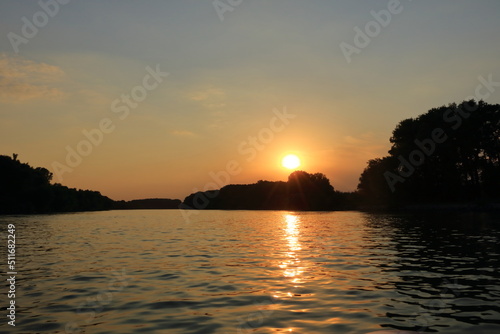 sunset in the Danube Delta Romania