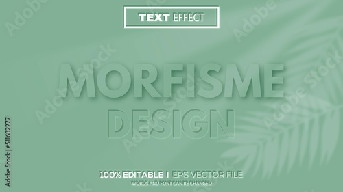 3d editable text effect morfisme theme premium vector
