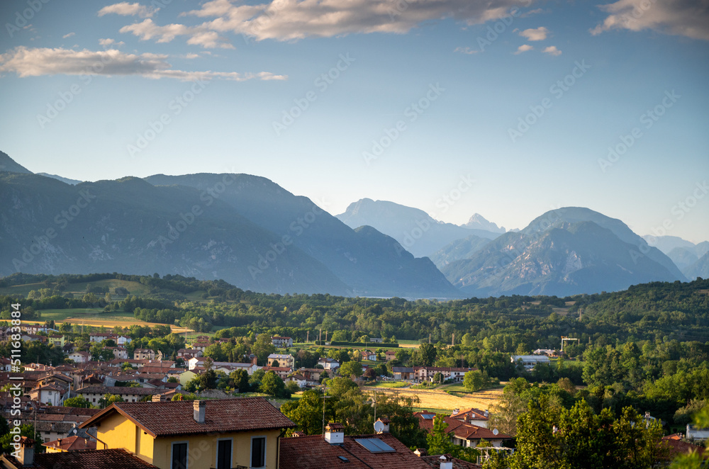 Fototapeta premium beautiful view of San Daniele del Friuli in the province of Udine in Friuli Venezia Giulia home of raw ham