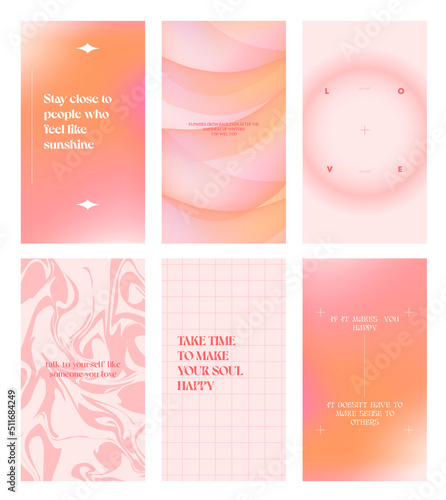 Design backgrounds for social media banner. Set of instagram stories frame templates. Vector cover. Mockup for personal blog or shop. Layout for promotion. Endless square puzzle.	