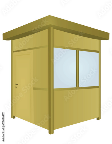 Outdoor sentry box. vector illustration