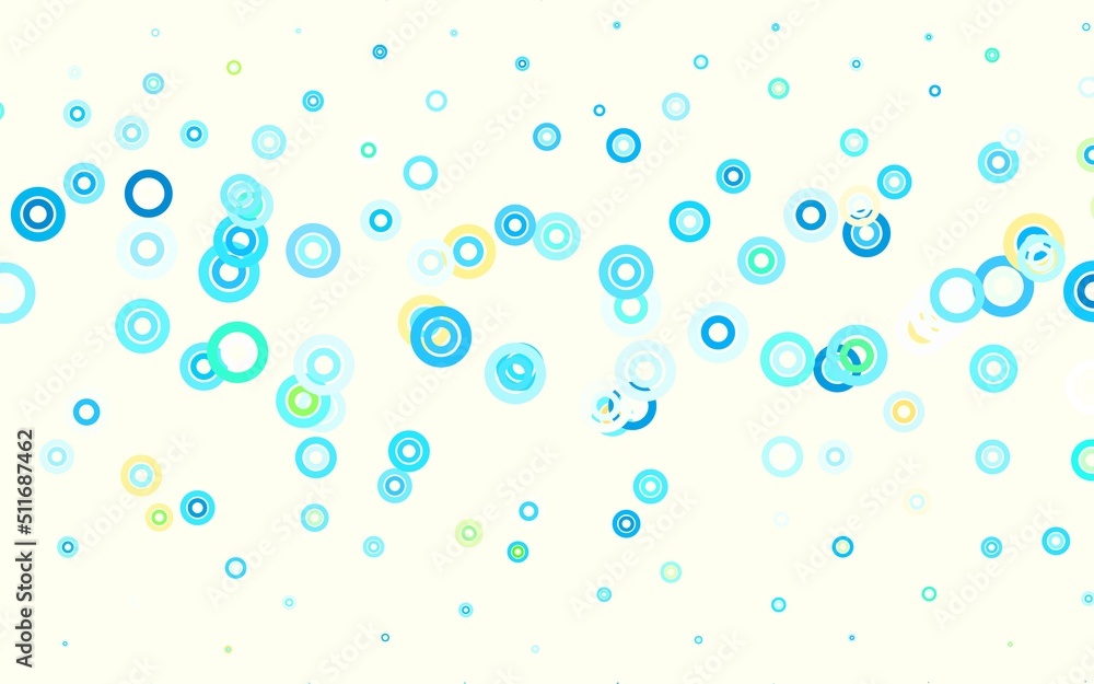 Light Blue, Yellow vector template with circles.