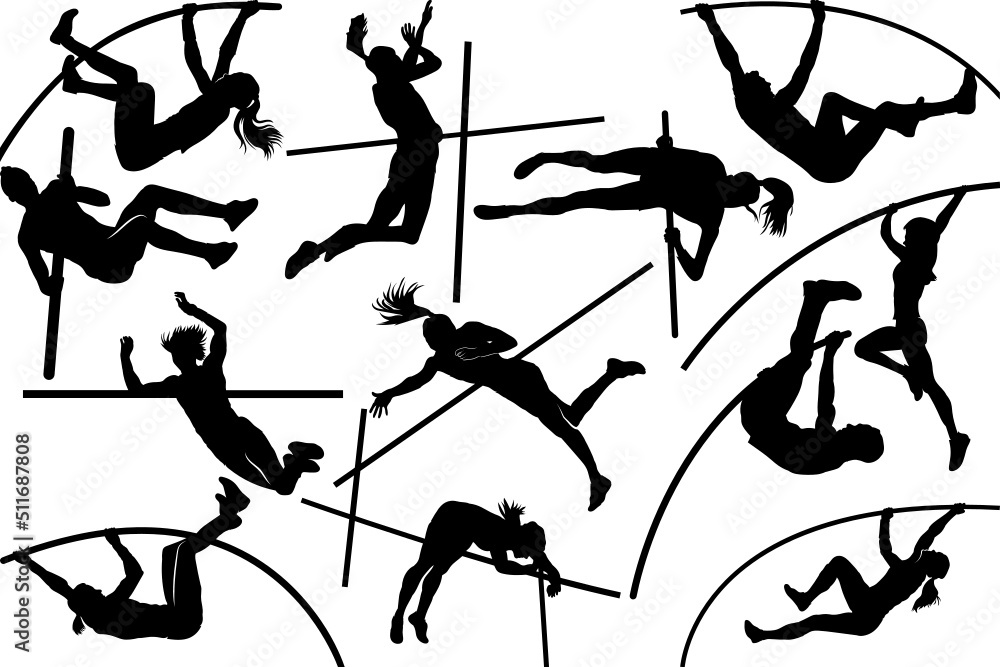 Pole Vault SVG, Pole Vault Silhouette, Sports Svg, Pole Vault Event Svg