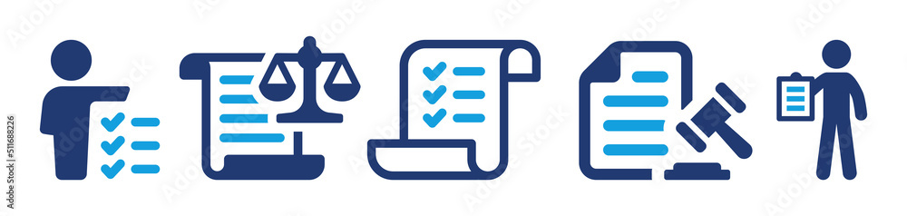 Rule icon vector set. Compliance, requirement and regulation symbol illustration. Rule icon vector set. Compliance, requirement and regulation symbol illustration.
