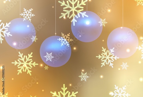 Light Orange vector pattern in Christmas style.