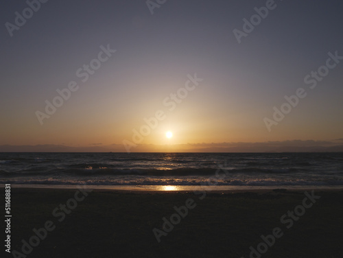 Beautiful scenery of Lake Biwa before dusk and night