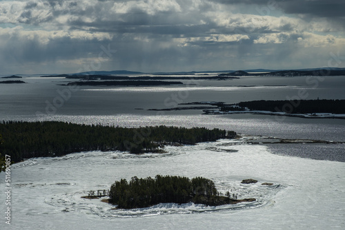 View of the White Sea from the observation deck in Kandalaksha