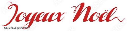 Joyeux Noel. Französischer Weihnachtsgruß vektor in Rot. Weißer Hintergrund.
Übersetzung Französisch in Englisch: Joyeux Noel ist Merry Christmas.
