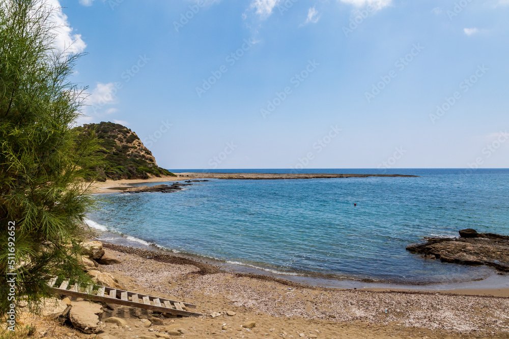 A view over the Mediterranean Sea from along the Karpas Peninsula in Northern Cyprus