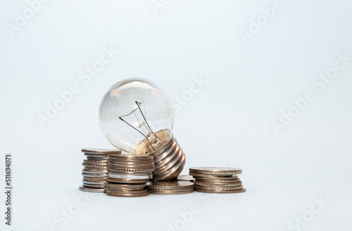 light bulb and money