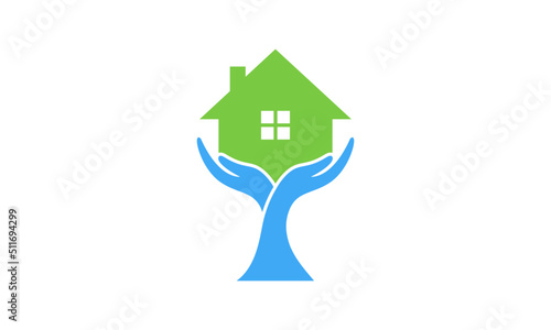 home care logo design template. home vector icon