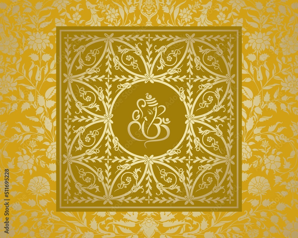 Ganesha, wedding card, royal Rajasthan, India Ganesha, wedding card, royal Rajasthan, India