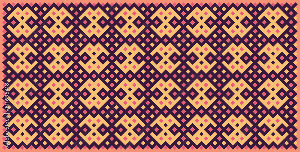 Multicolor truchet tiling connections illustration Multicolor truchet tiling connections illustration