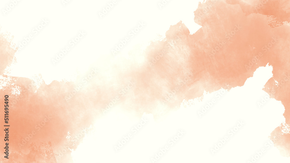 orange and yellow watercolor background for poster, brochure or flyer, wedding cards. Horizontal banner template. Copyspace. Website graphics