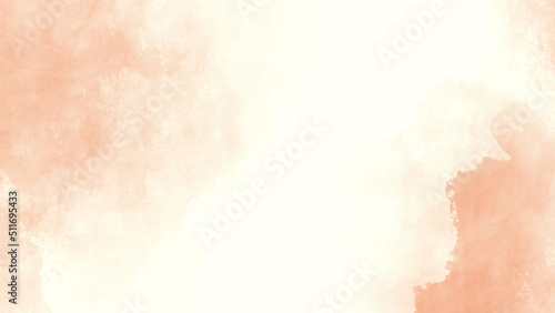 orange and yellow watercolor background for poster, brochure or flyer, wedding cards. Horizontal banner template. Copyspace. Website graphics