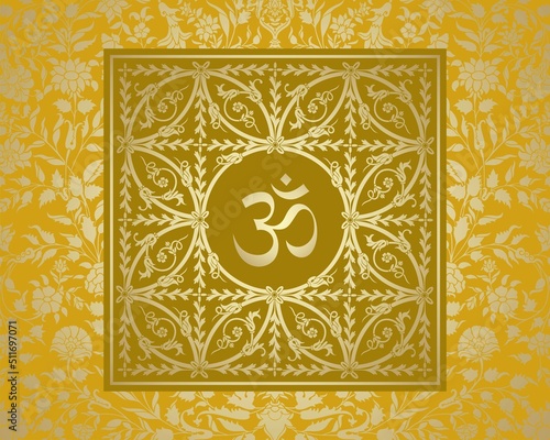 aum syllable , paisley design ,Hinduism , India	