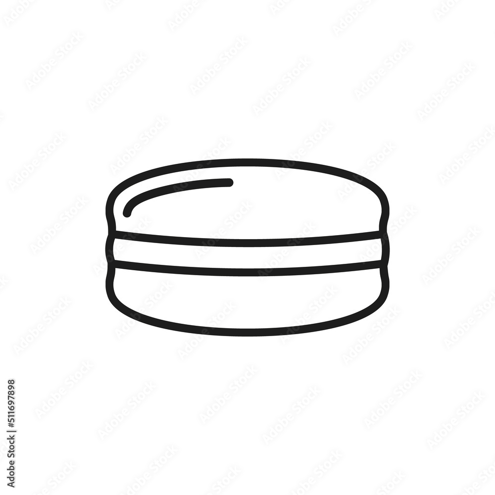 Macaroon icon. Vector. Line style. Macaroon icon. Vector. Line style.