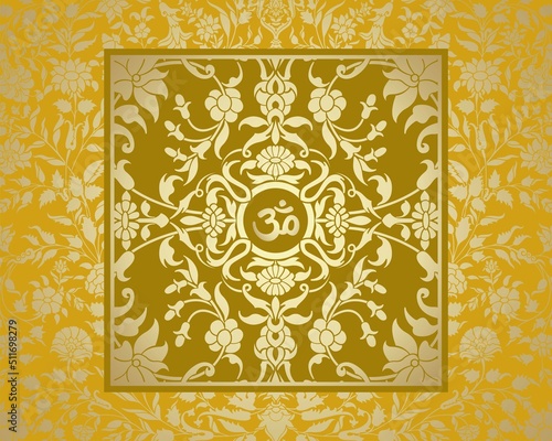 aum syllable , paisley design ,Hinduism , India	