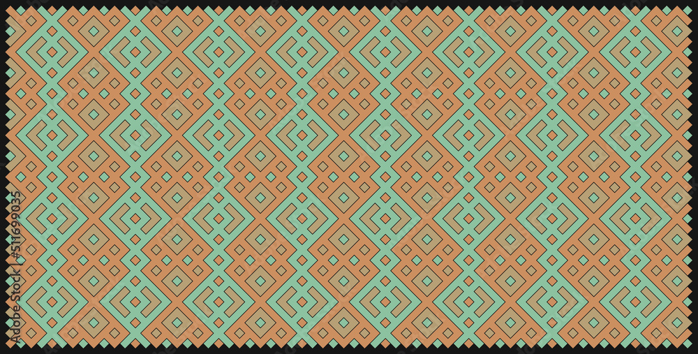 Multicolor truchet tiling connections illustration Multicolor truchet tiling connections illustration