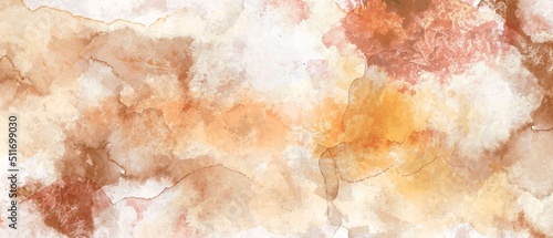 Elegant marble, stone  texture. Watercolor, ink vector background collection with white,  brown, orange, yellow  beige for cover, invitation template, wedding card, menu design. 