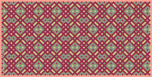 Multicolor truchet tiling connections illustration