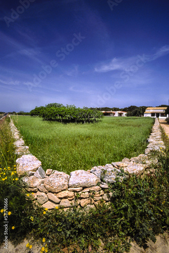 Tipico cercado de piedra.Sant francesc Xavier.Formentera .Baleares. España. photo