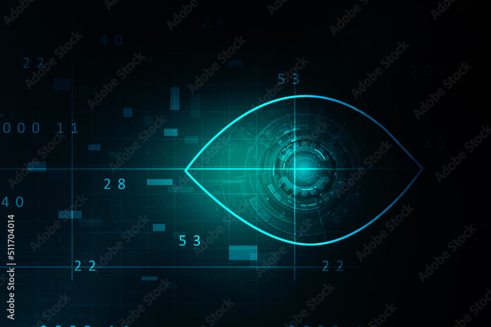 Fototapeta premium 2d illustration abstract digital binary data on computer screen