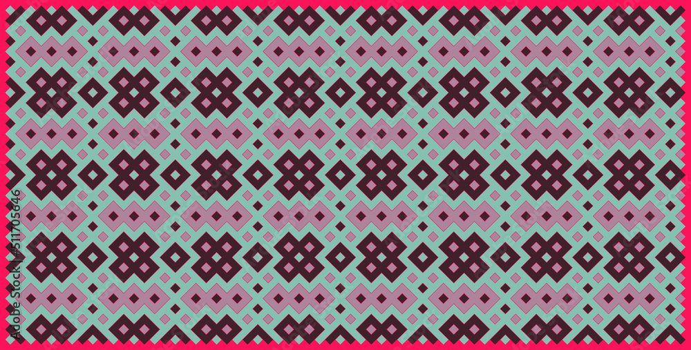 Multicolor truchet tiling connections illustration Multicolor truchet tiling connections illustration