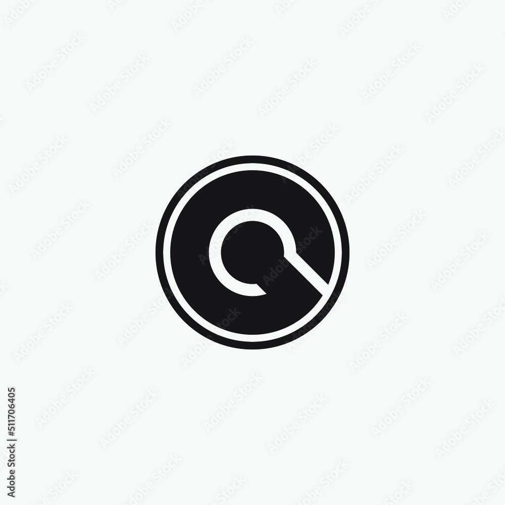 Initial letter G circle monogram logo design. Initial letter G circle monogram logo design.