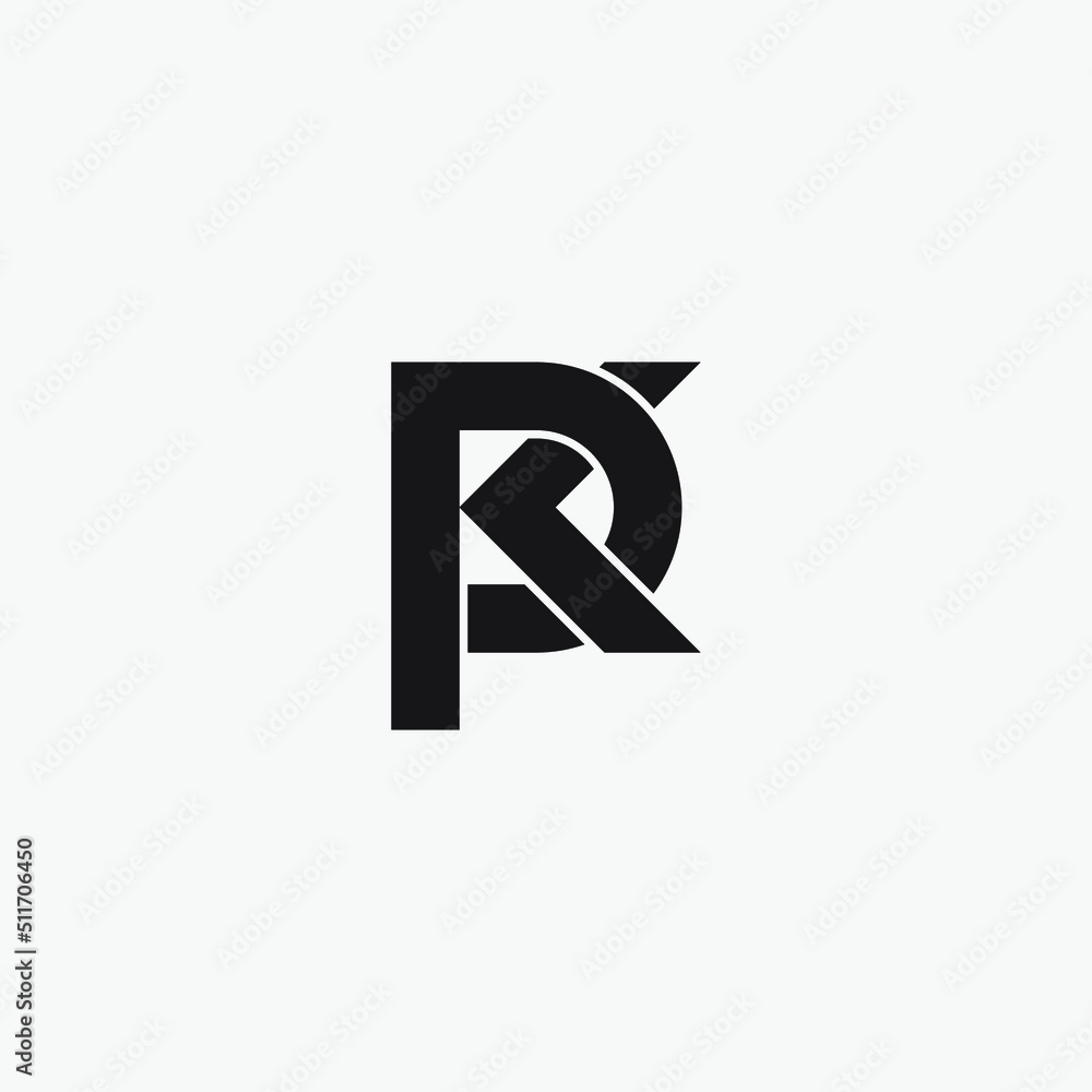 Initial letter PK monogram logo design. - obrazy, fototapety, plakaty 